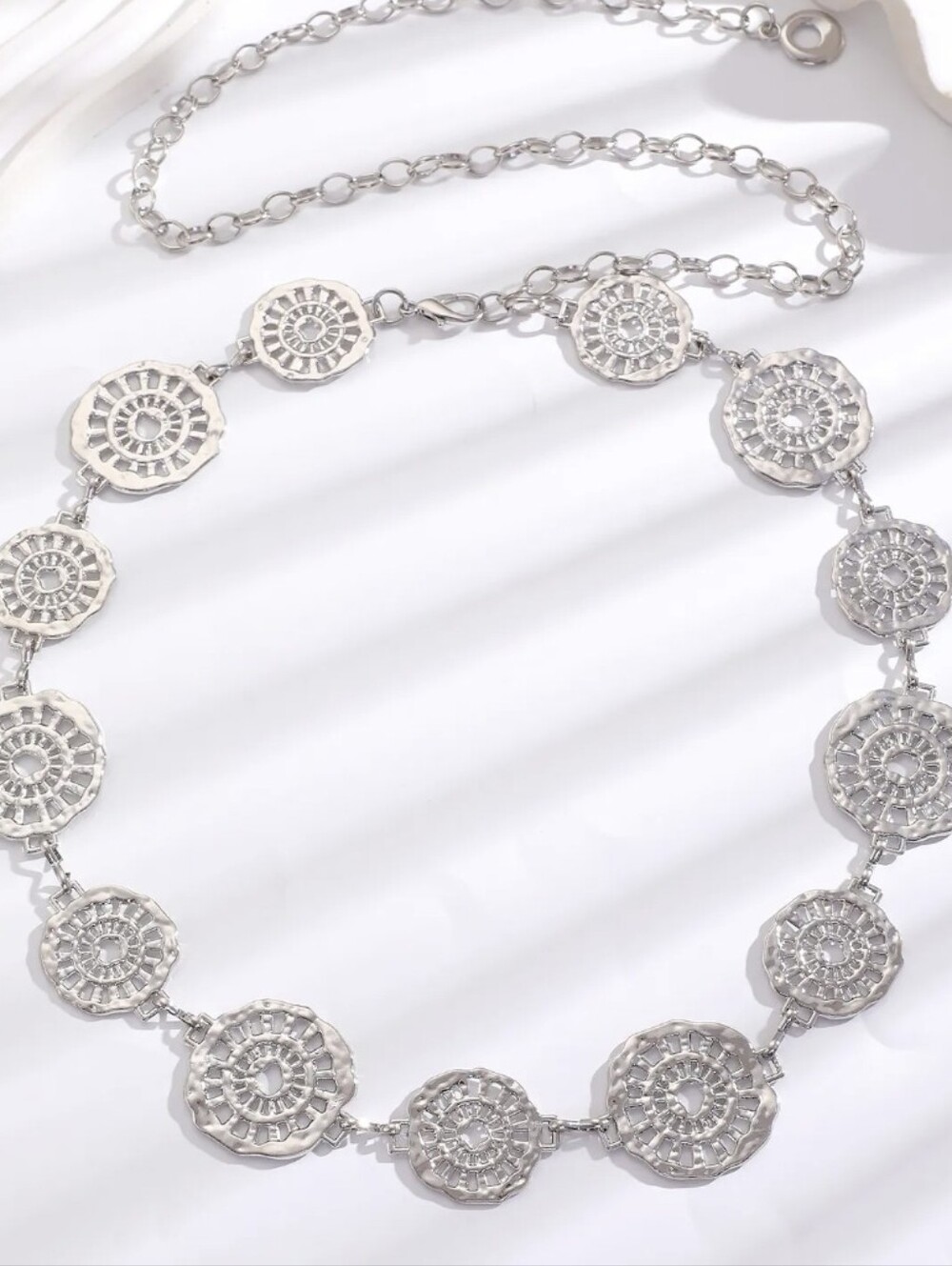 Silver Mandala Chain Belt